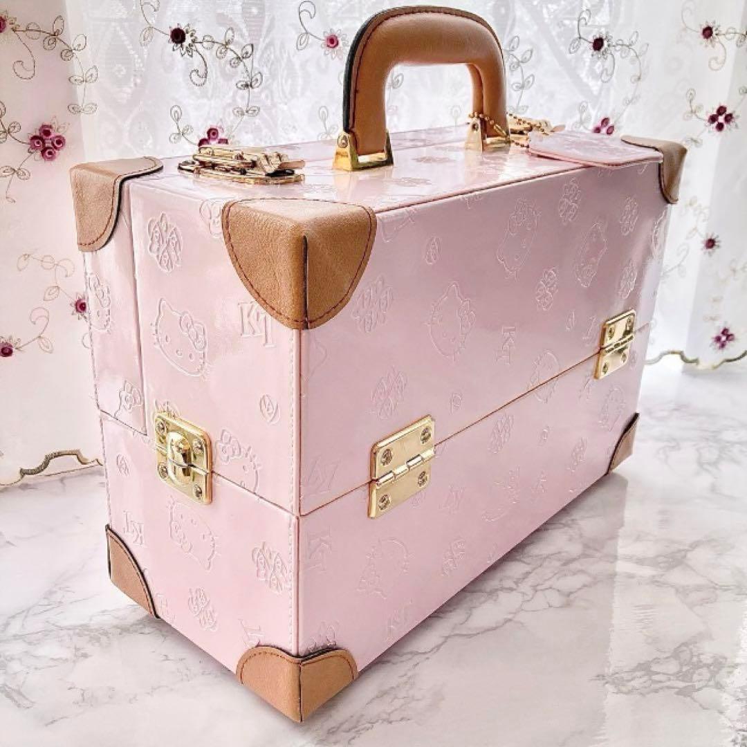 ❤️希少！ハローキティ メイクボックス 25th レトロ 収納 激レア 薔薇ピンク