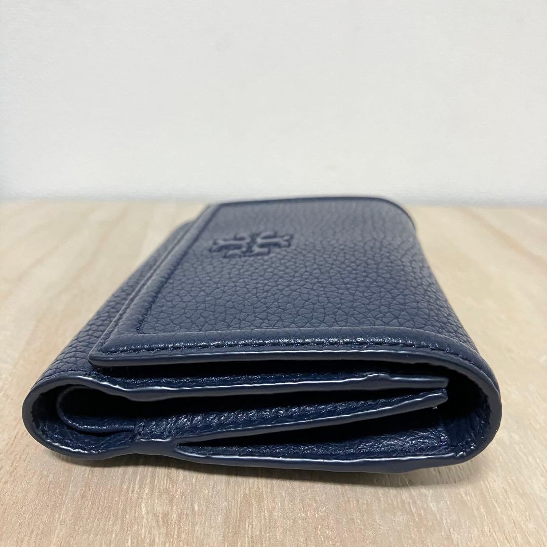 極美品✨ Tory Burch✨トリーバーチ✨大きめ三つ折り✨財布✨ネイビー