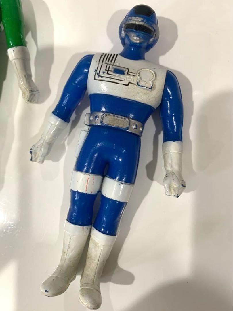 ⭐️希少⭐️超電子バイオマン⭐️アクアイガー　1984年製　ソフビ4体セット　バンダイ