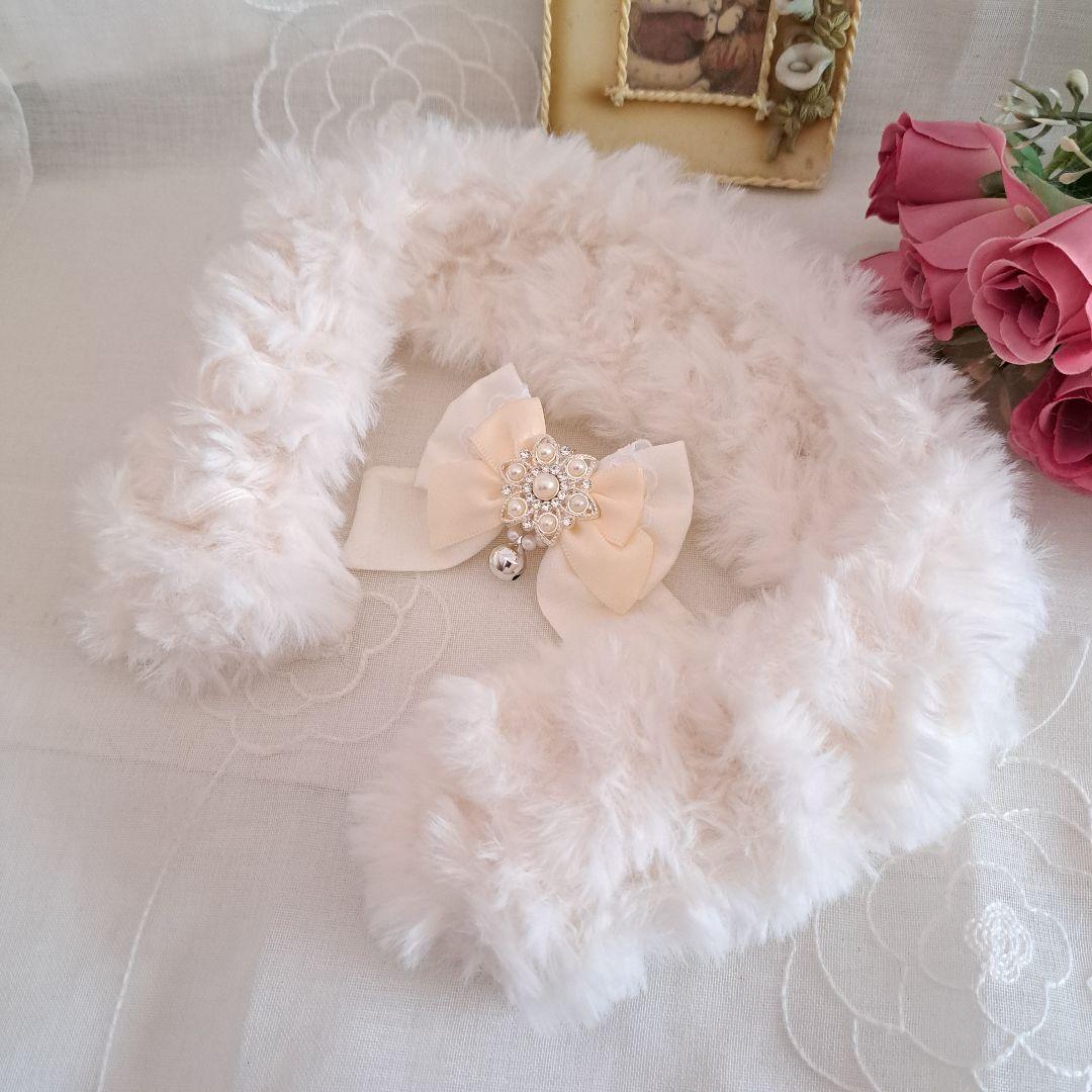 ザックリ手編みのふわふわマフラー、わんちゃん猫ちゃん用 - メルカリ