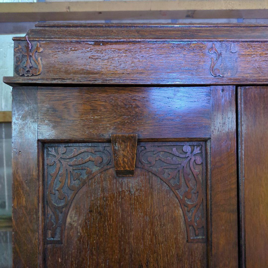 英国アンティーク◇オーバル姿見付きワードローブ イギリス ビンテージ家具