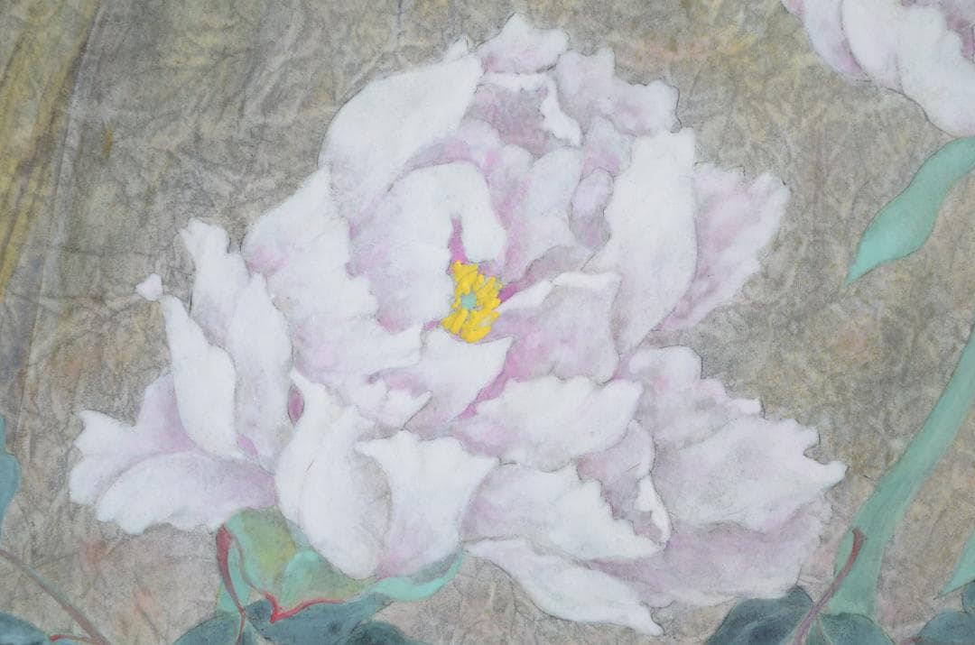 わらぼっち(冬牡丹)」 岩絵の具】東山魁夷の流派