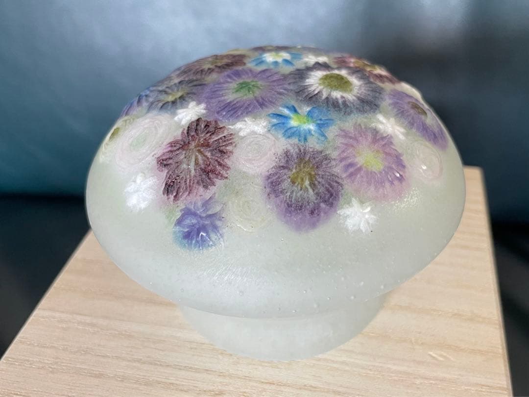 最終お値下飯塚亜裕子さん花の蓋物パートドヴェール貴重