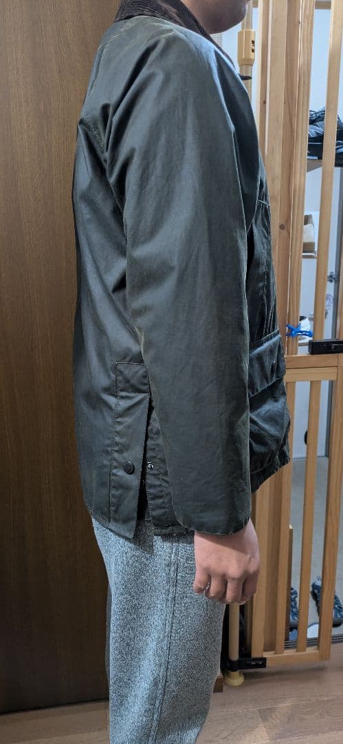 【値下げ】Barbour BEDALE オリーブグリーン C36/91cm