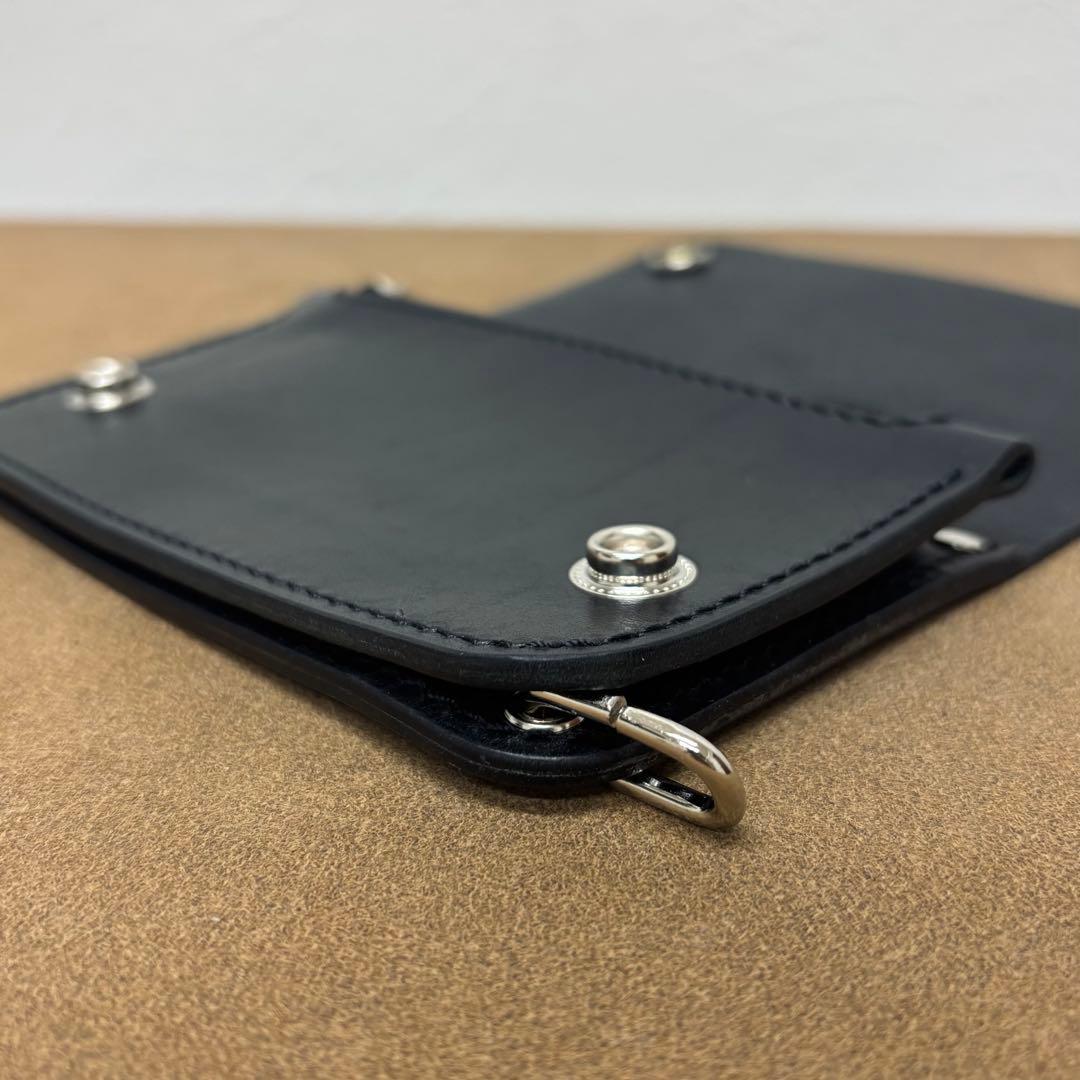 ホースバット　トラッカーウォレット　ミドル　黒　2層　COMIPEL