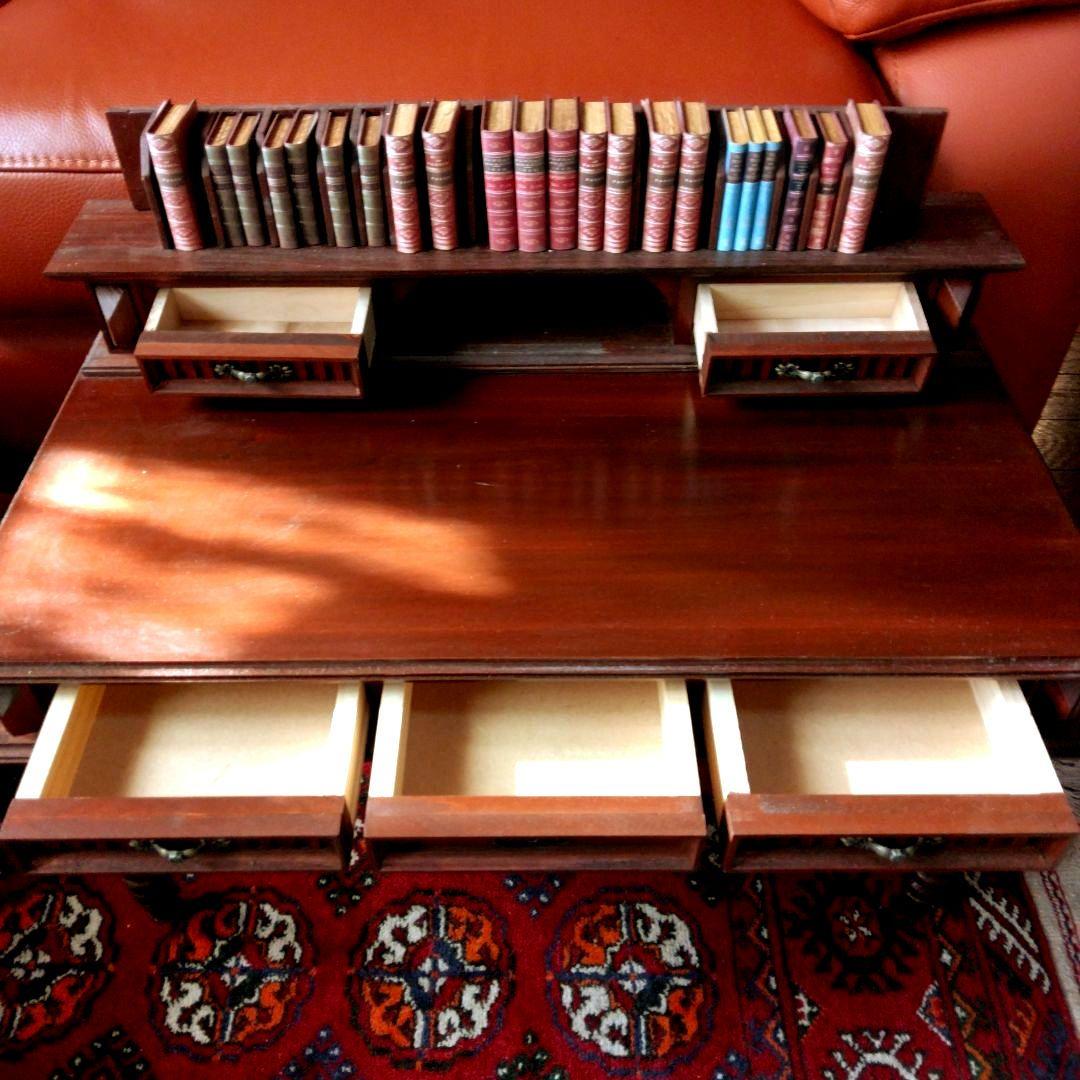 一点もの】 高級 木製 西洋アンティーク ミニデスク 引き出し付