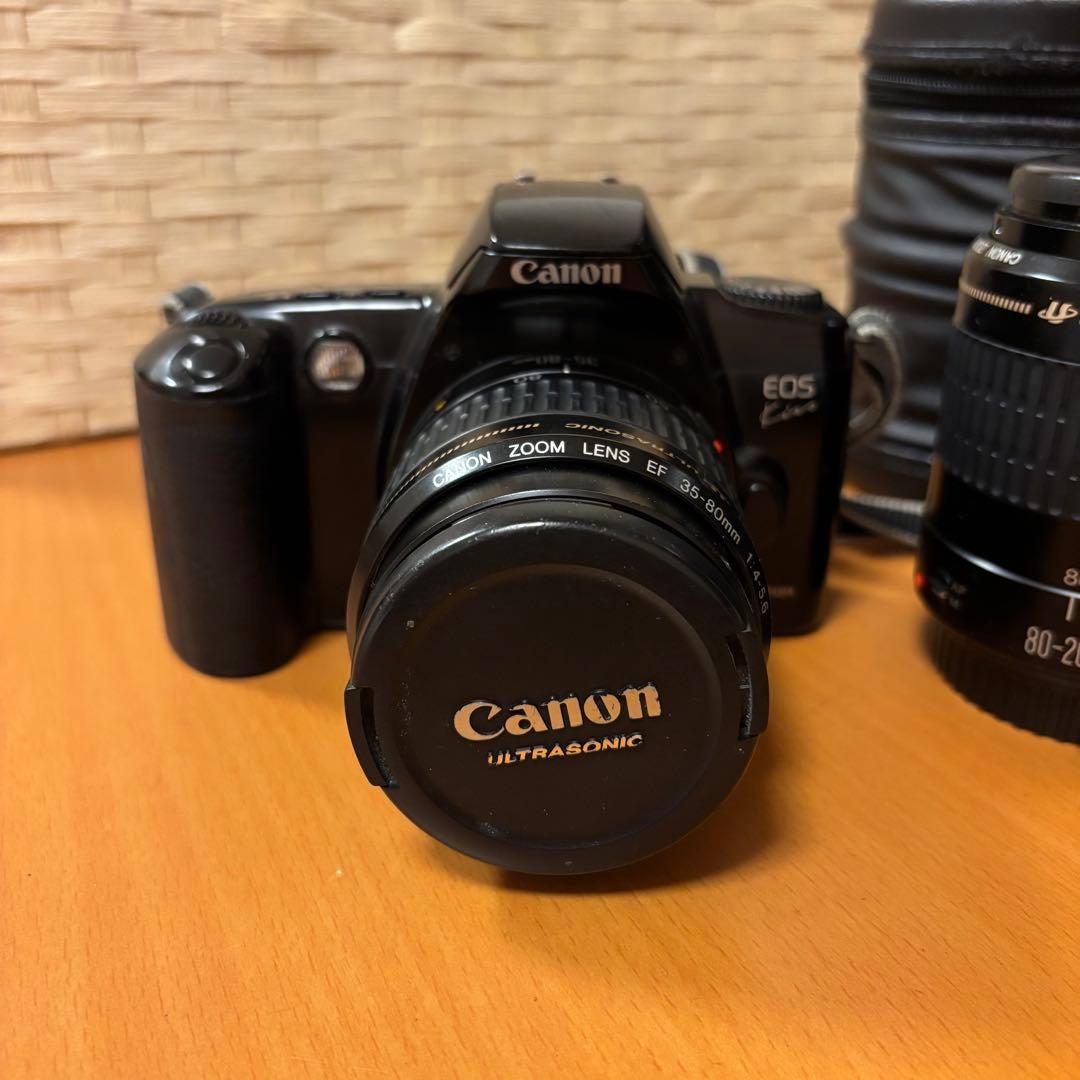 動作確認済み」Canon EOS KISS フィルムカメラ 望遠レンズ付き