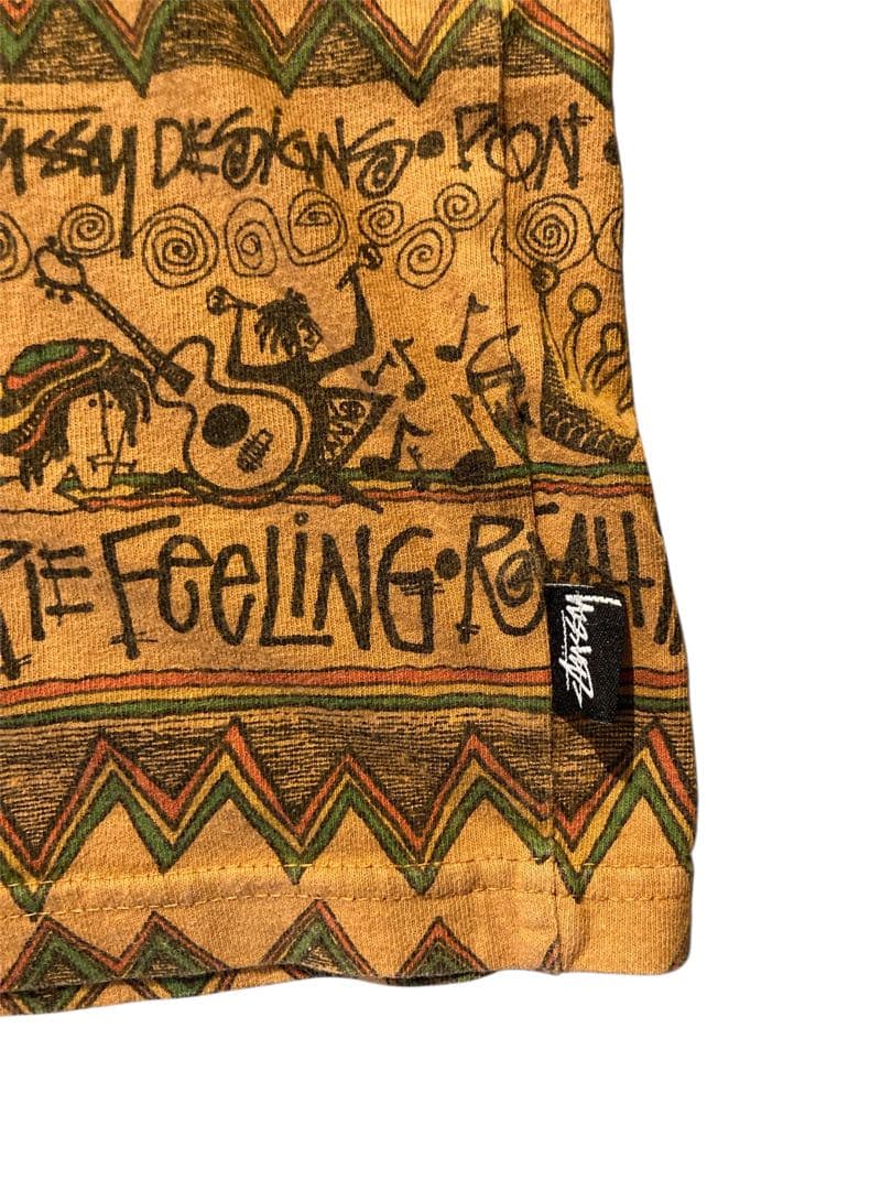 OLD STUSSY IRIE BAND 総柄タンクトップ ラスタTOM TOM