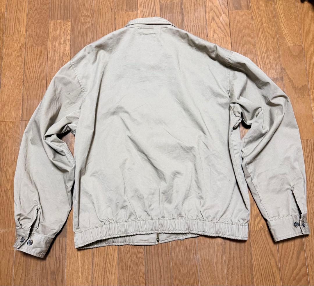 ポロラルフローレン スイングトップ ベージュ M 刺繍ロゴ 90s 古着