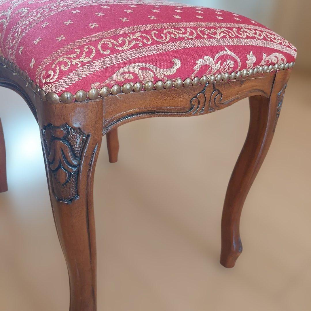 【未使用級】木製スツール 猫脚 ヴィンテージ イタリア製 ロココ調