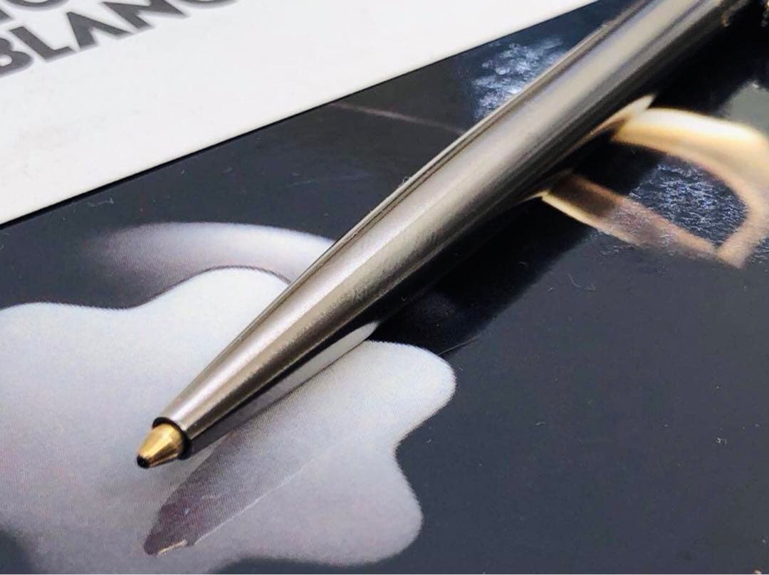 モンブラン 価値あるレア銘品総チタニウム張り☆Sライン・チタン