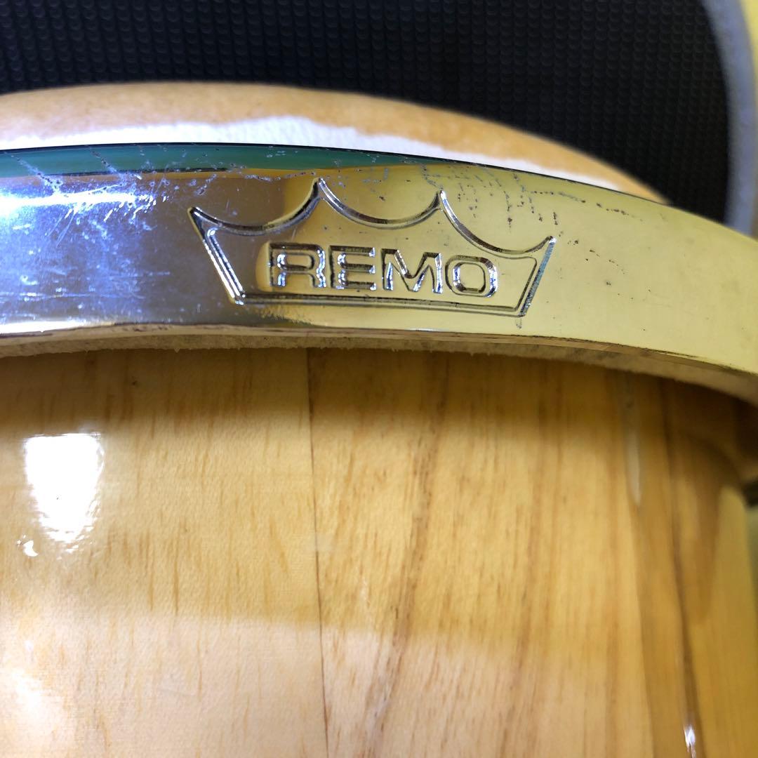 か77○ 【中古】REMO / CROWN BONGO ケース付き(pearl)