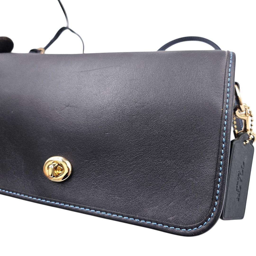 美品　 COACH ディンキー ターンロック ショルダーバッグ クラブタンレザー