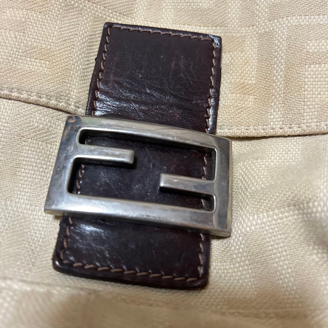 Fendi ベージュキャンバス ズッカ ハンドバッグ