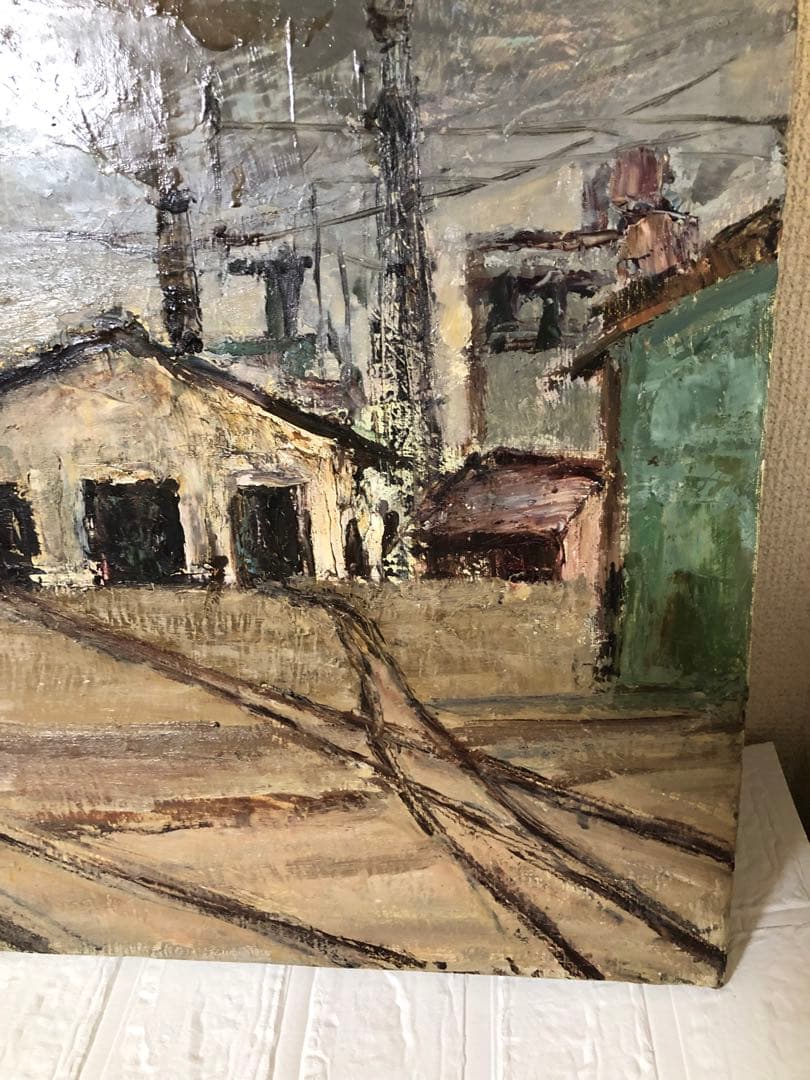 油絵（鉄道倉庫）Ｆ10