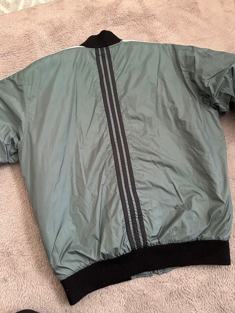 80s adidas ミリタリー ボンバー ジャケット レーシング カーキ - メルカリ