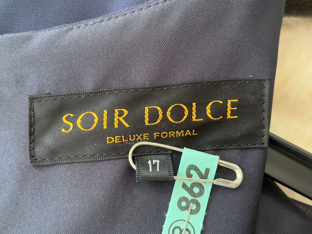 【soir dolce】ノースリーブ ネイビー ドレス