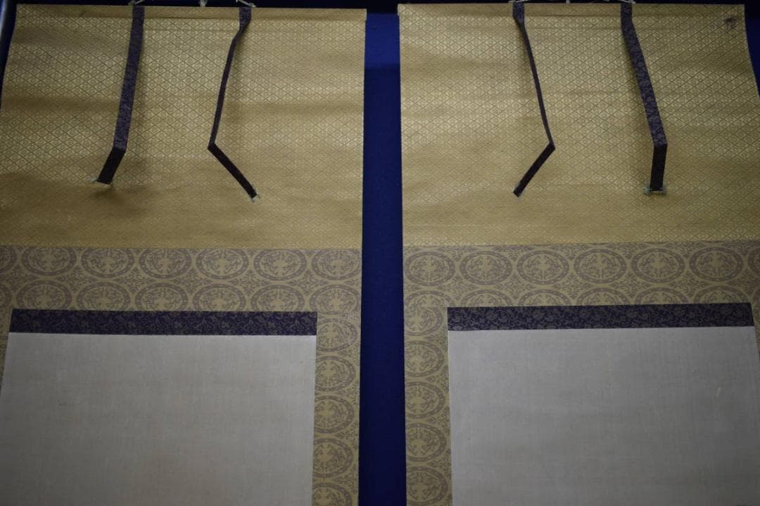 土佐光起/大和絵/人物図/桜花/紅葉/双幅/杉塗箱付/布袋屋