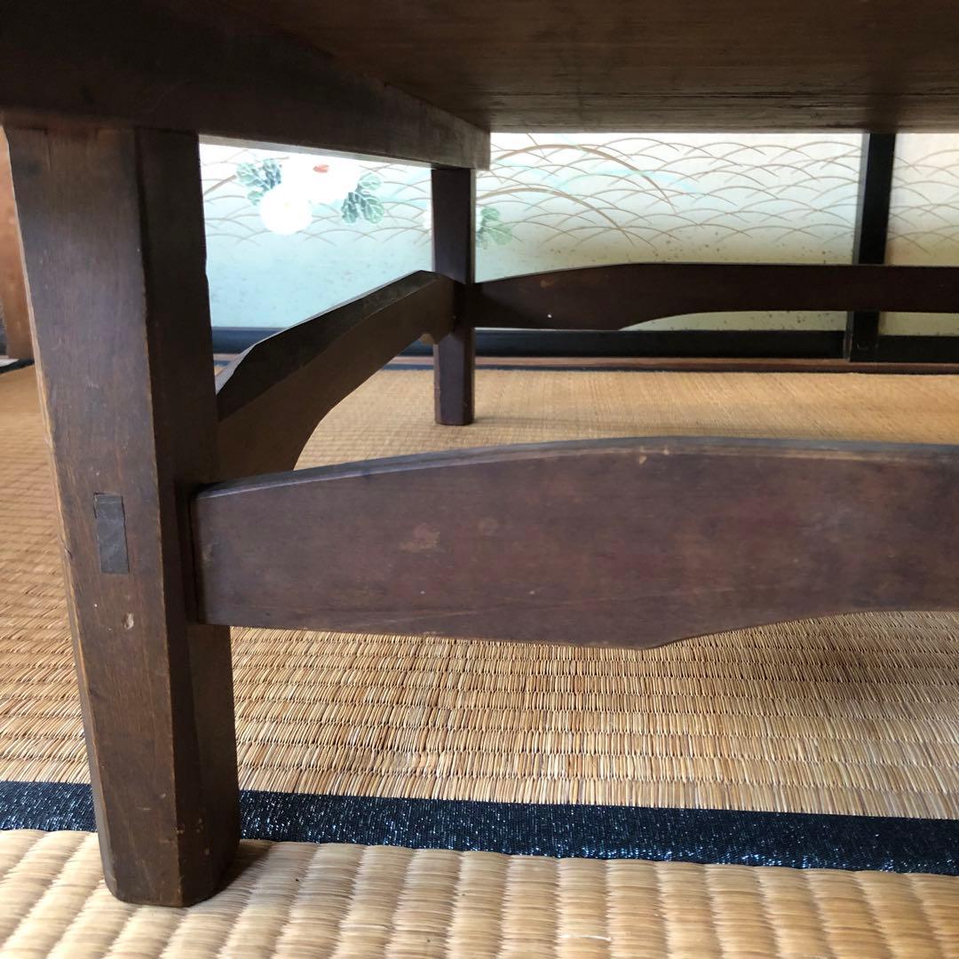 アンティーク 木製座卓 ちゃぶ台 柿渋 送料込み