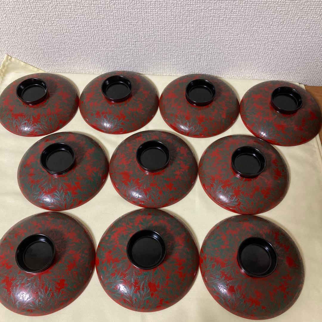 輪島塗り　蓋付き椀 10客セット
