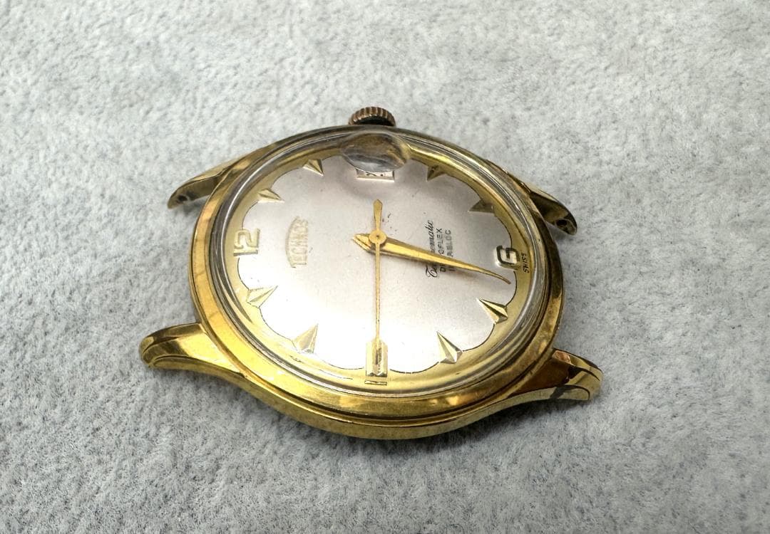 ★稼働品★TECHNOS テクノス テクノマチック 手巻き腕時計 フェイスのみ