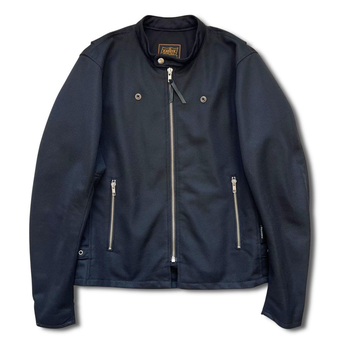 美品 KADOYA メッシュ ライダース ジャケット M ブラック シングル メッシュジャケット バイクウェア｜カドヤ公式オンラインショップ｜MR