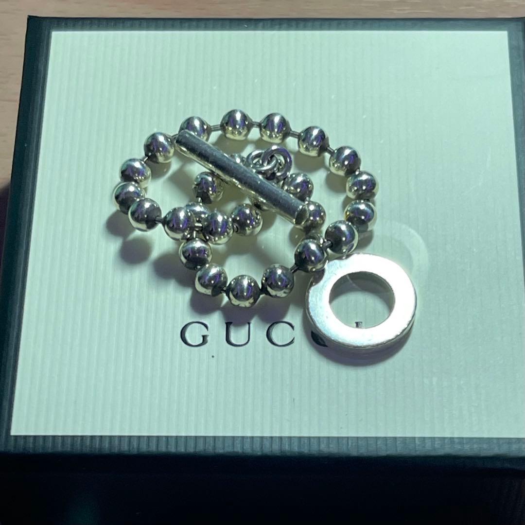 GUCCI シルバービーズブレスレット