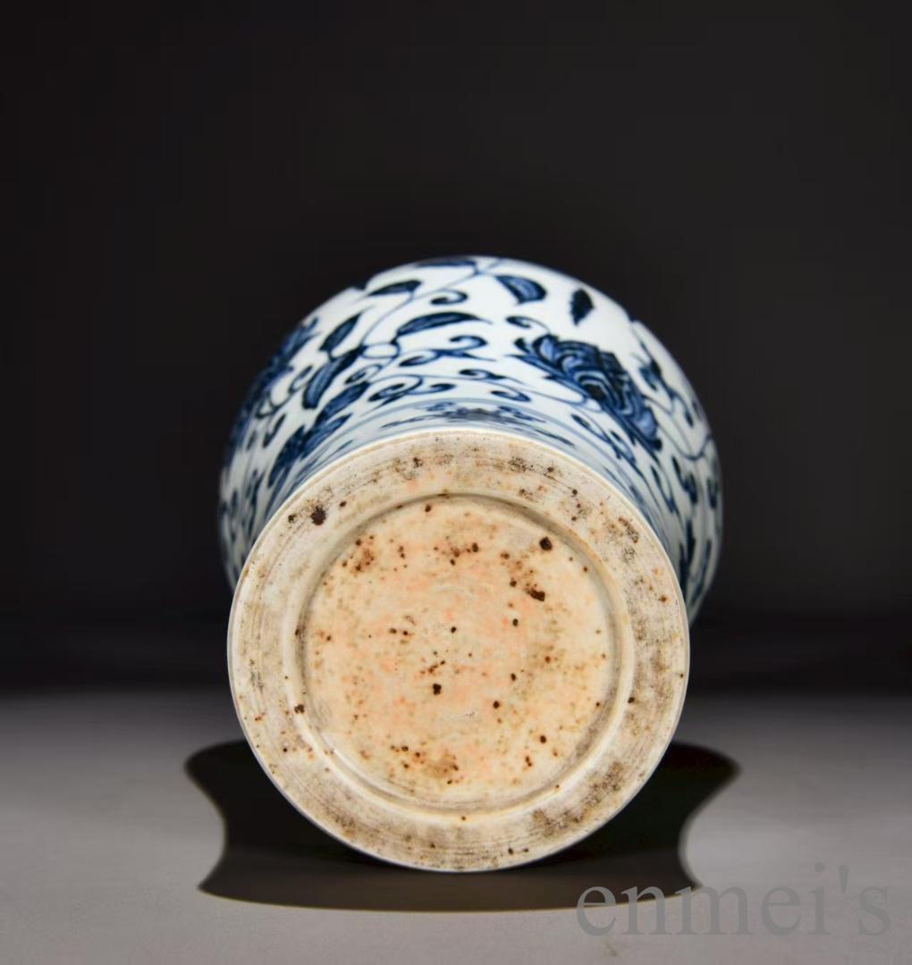 中国古美術・明代・永楽年製・青花磁・梅瓶・花瓶・壺型・唐物・