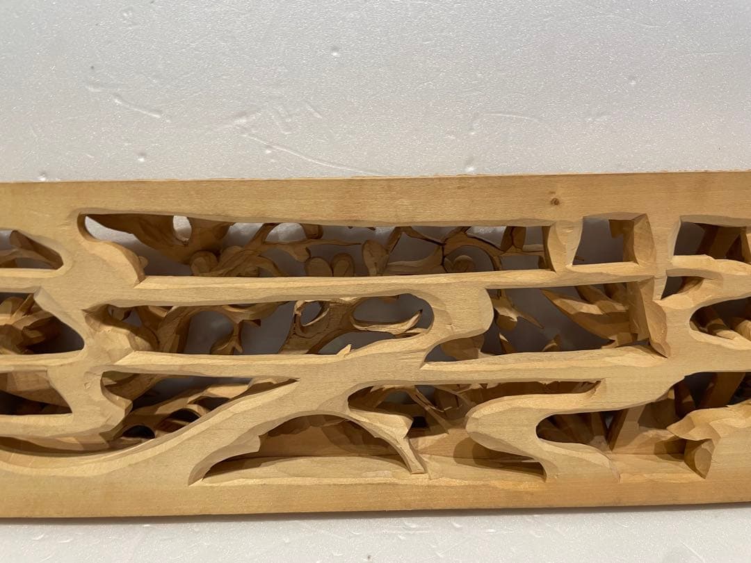 欄間 桜 菊 飾り 置物 住まい 美術品 アンティーク コレクション