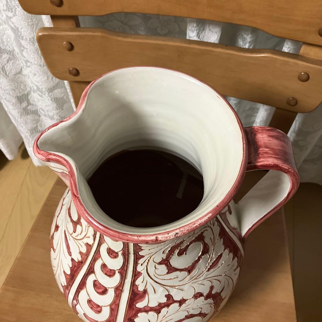 イタリア「セラミックパオリ」の水差し （底にITALY 629／35