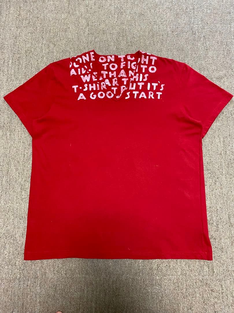 ☆極上‼️人気サイズ☆エイズ Tシャツ 赤×白 L 00SS ここのえタグ 初期物