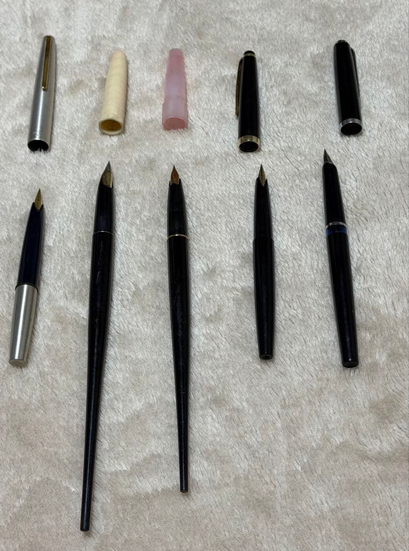 万年筆11本セット：18金2本、14金3本、デスクペン2本、ボールペン