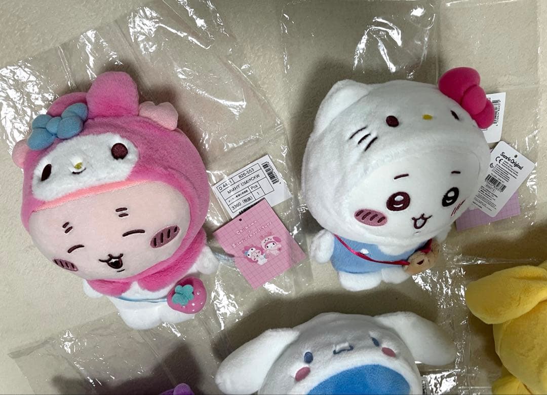 ちいかわ サンリオ コラボ ぬいぐるみ コンプリート ５種セット