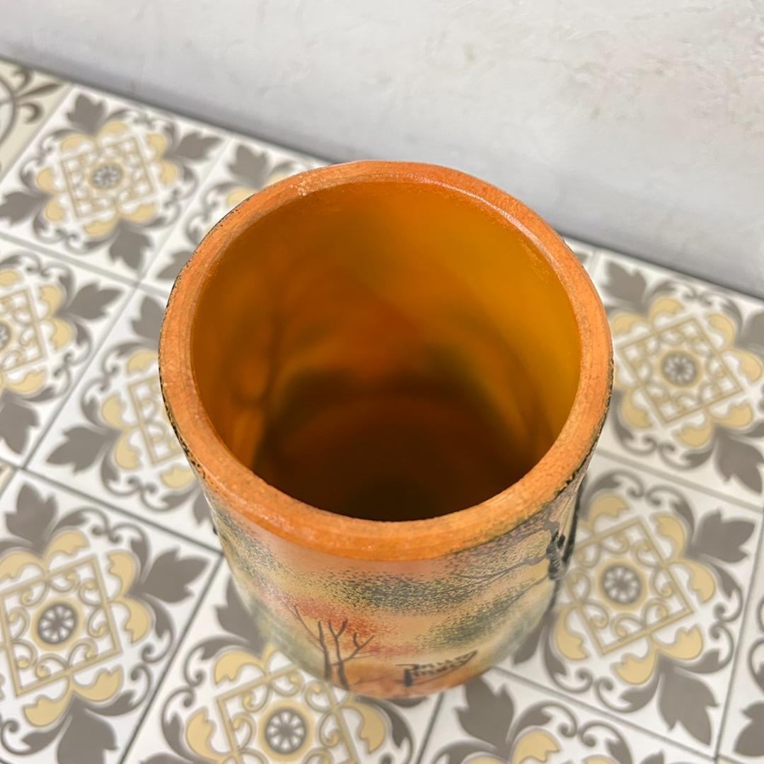 ドームナンシー 筒型 花瓶 高さ18cm 被せガラス アンテルカレール 幹