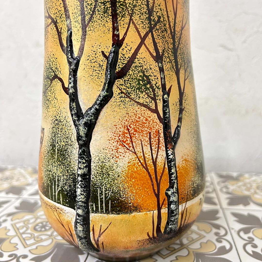 ドームナンシー 筒型 花瓶 高さ18cm 被せガラス アンテルカレール 幹