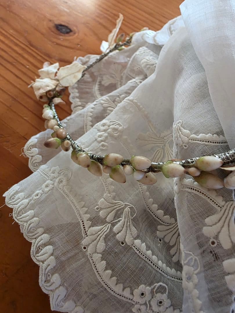 フランスアンティーク ワックスフラワー ティアラ マリアージュ