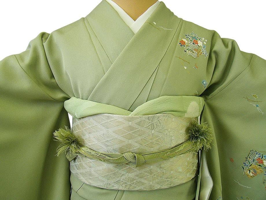 本加工染 附下げ・訪問着＆袋帯・帯〆・帯揚げセット（正絹）未使用