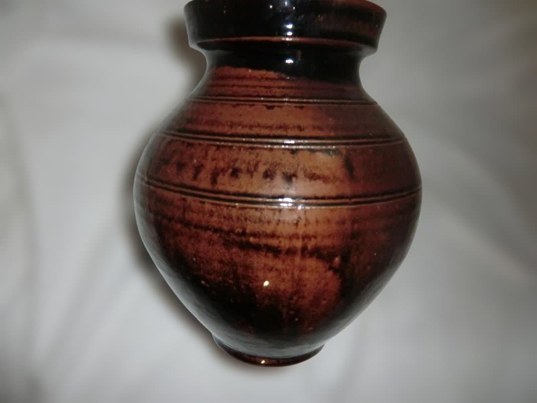 立杭焼 市野弘之 天目壺 木箱入り