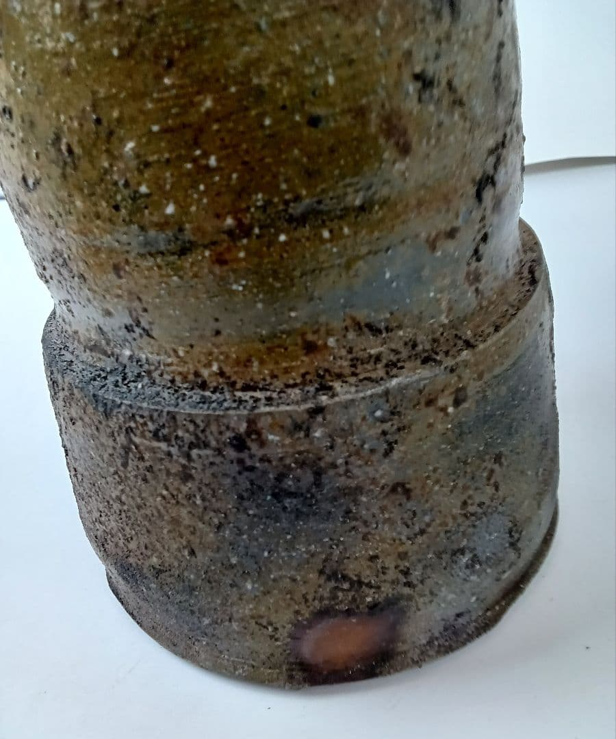 備前焼 耳付花入 花器 花瓶【人間国宝 伊勢崎淳】茶道 華道 美術品 工芸