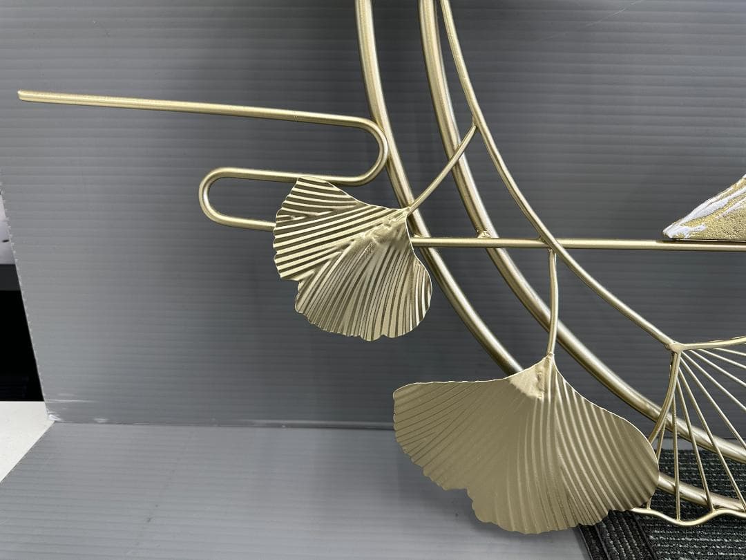 ウォールクロック　壁掛け時計　真鍮　ゴールド