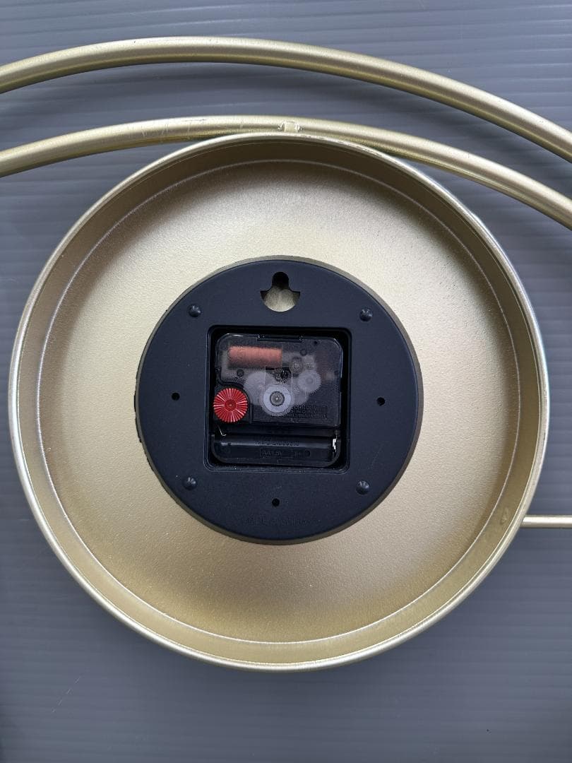 ウォールクロック　壁掛け時計　真鍮　ゴールド