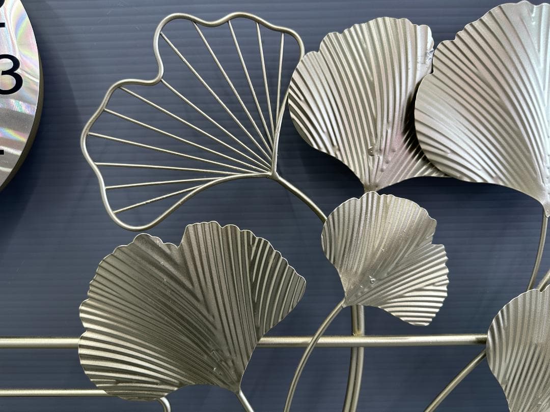 ウォールクロック　壁掛け時計　真鍮　ゴールド