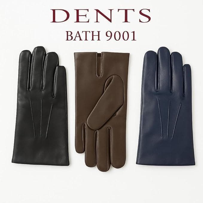 DENTS BATH 9001 ブラック レザー手袋 BLACK7.5 カシミヤ
