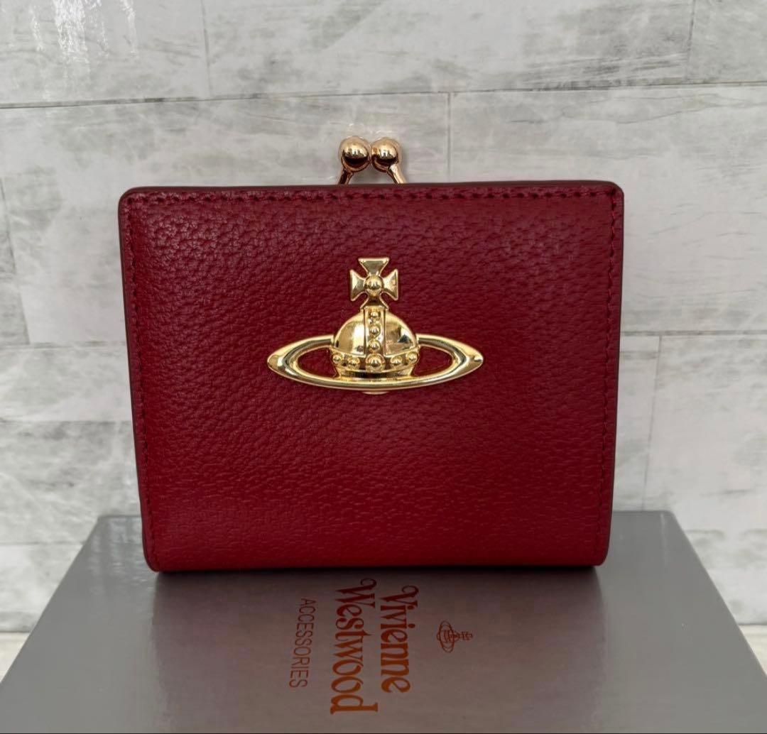 Vivienne Westwood がま口 二つ折り財布 オーブ シックなレッド - メルカリ