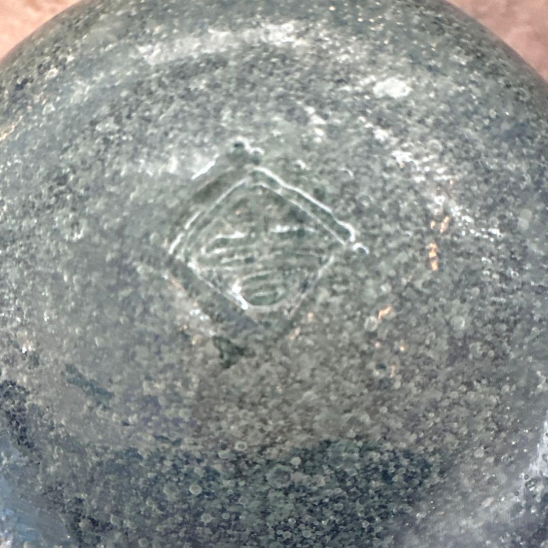 稲嶺盛吉.琉球ガラス.刻印あり.ジョッキ 稲嶺盛吉.琉球ガラス.刻印あり