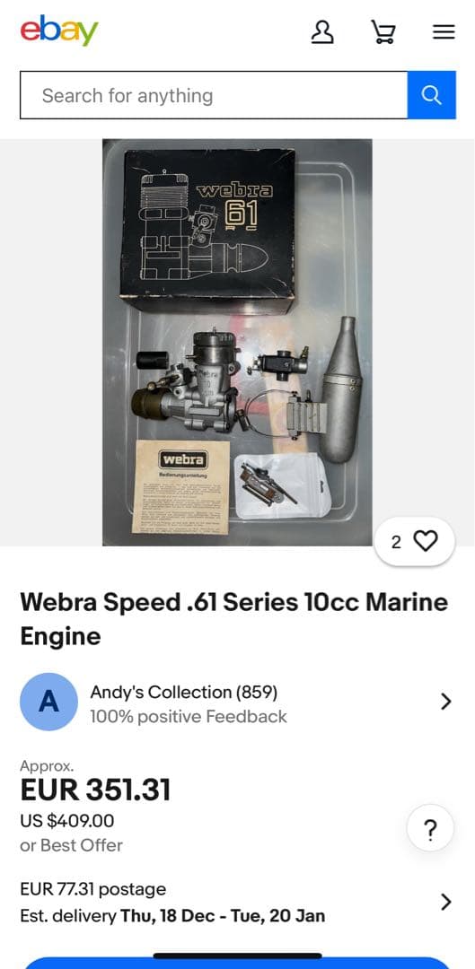 Webra 61 RCエンジン