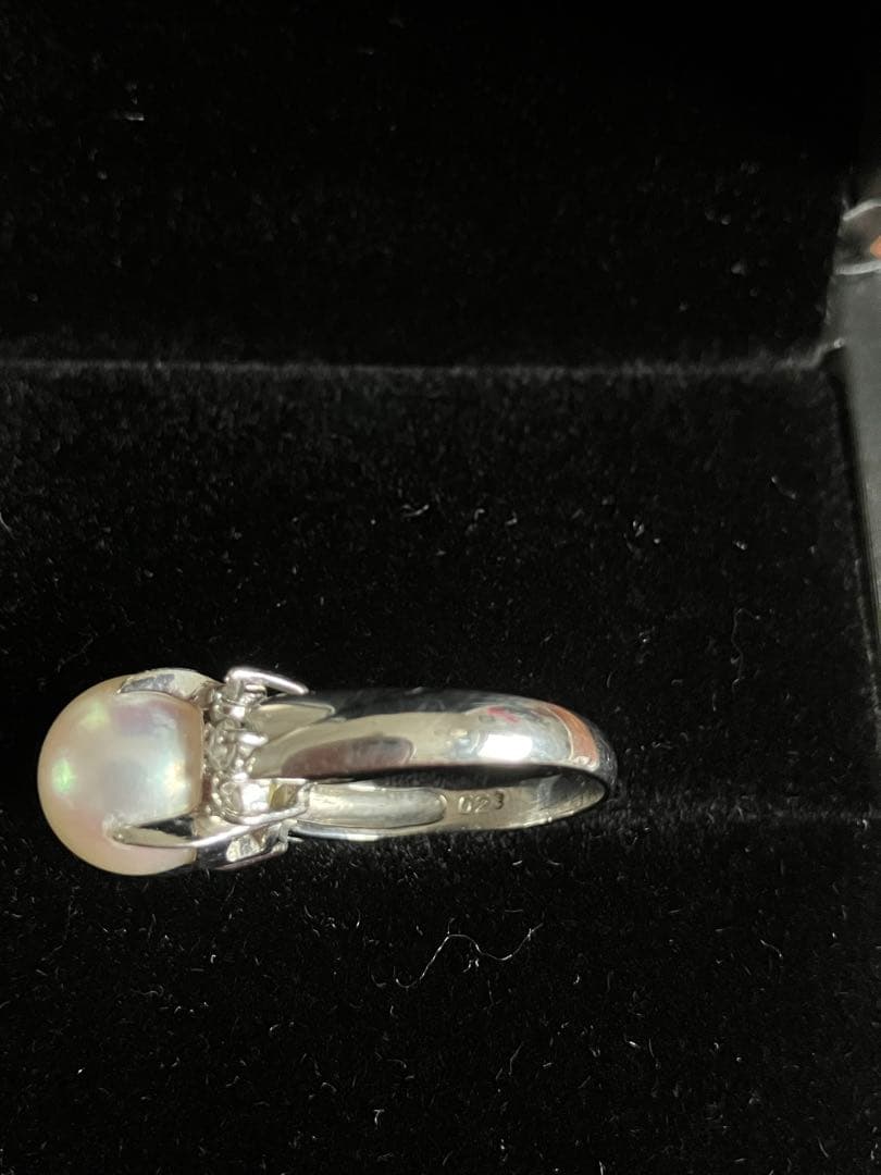 真珠　本真珠　指輪　リング　プラチナ　高島屋　ダイヤ　美品
