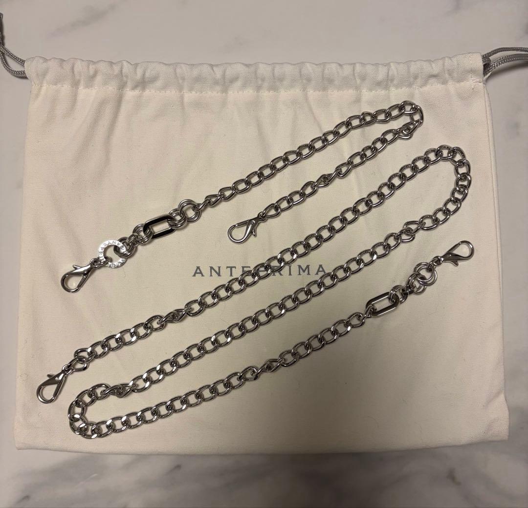 【美品】ANTEPRIMA スタンダードスクエア ミディアム ピンクシルバー