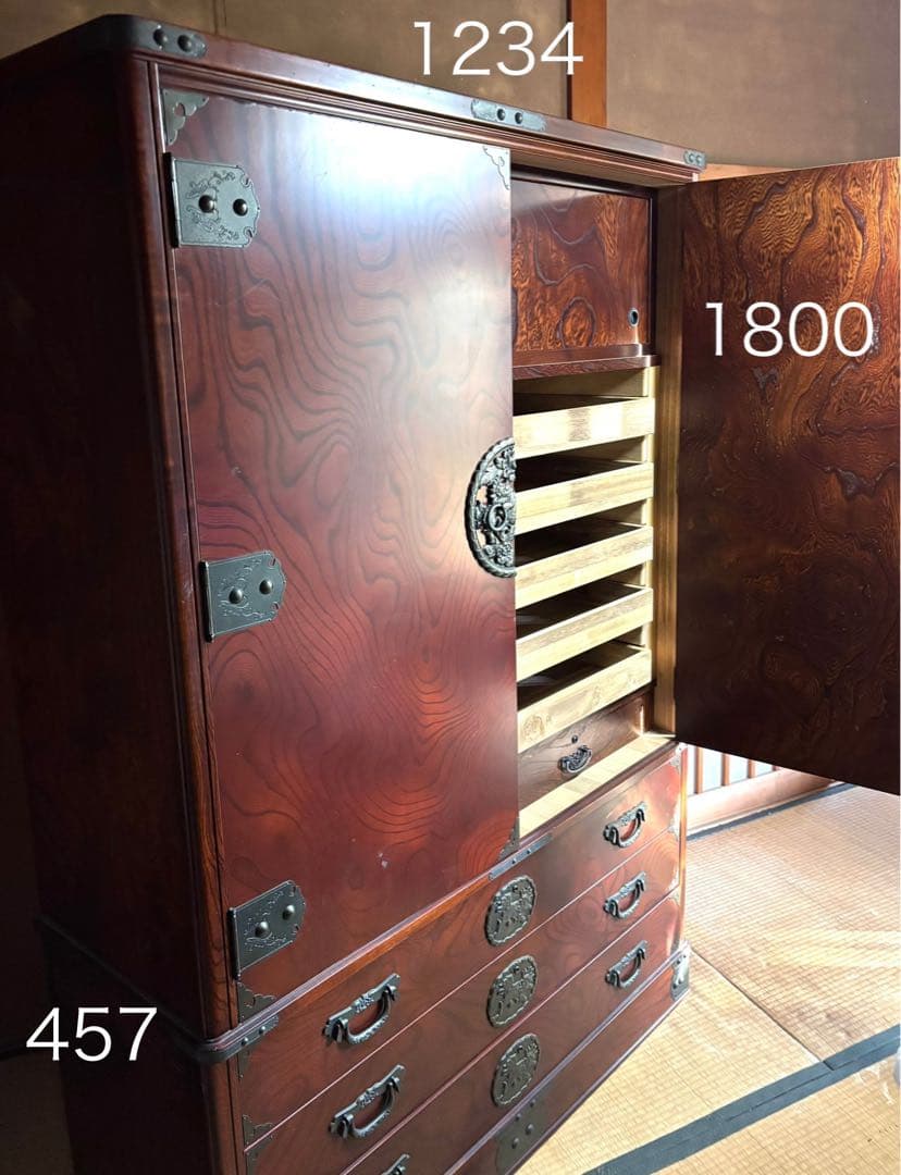 和箪笥 着物収納 桐箪笥 大型 日本製 婚礼家具 和モダン 古民家