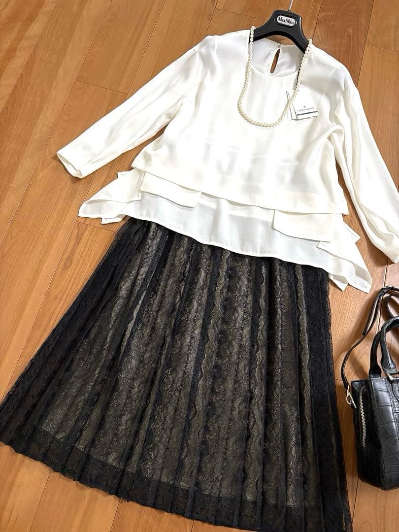 新品モラビト スペル　カタログ掲載チュールレーススカート　サイズ４０￥64900